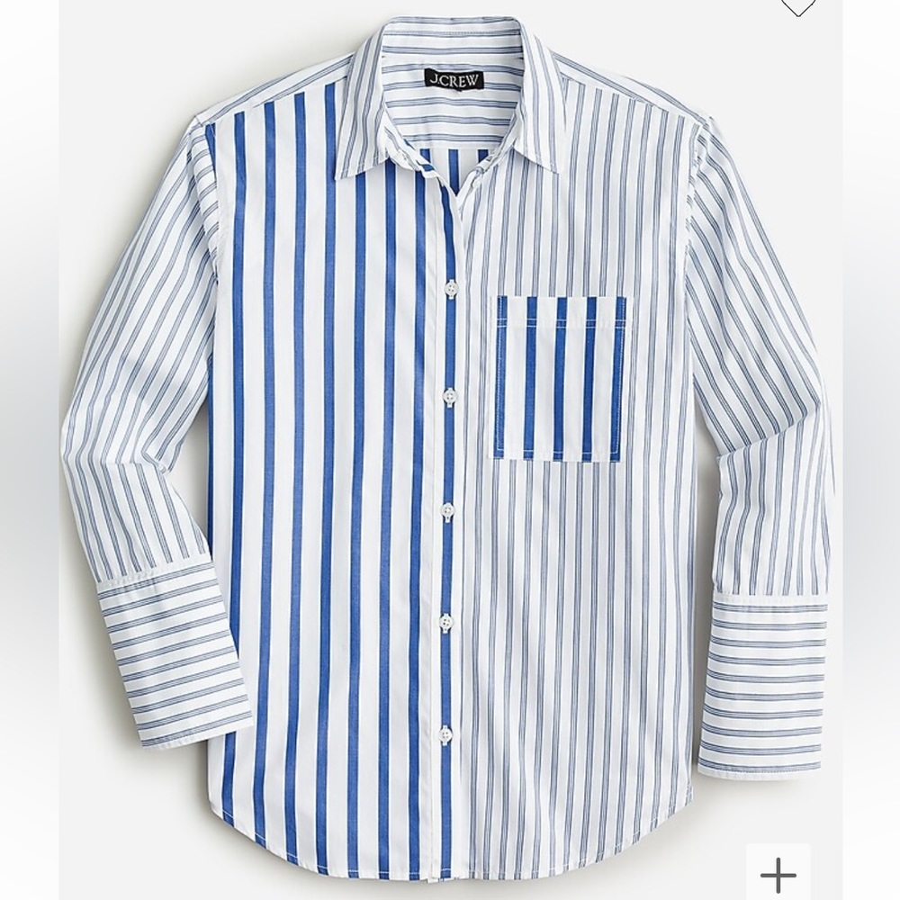 J crew Garçon shirt in cocktail stripe cotton poplin NWT